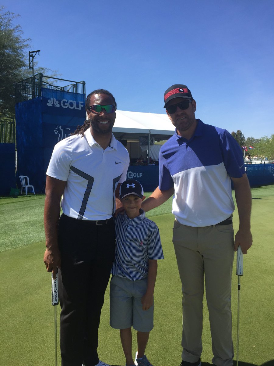 Thank you Larry Fitzgerald and Carson Palmer for a great day at the JTBC Founders Cup! Huge Cardinals fan now!