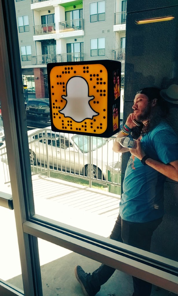 boxcardavid's tweet photo. Technically this means @Shonduras is 100% fully behind the @snapchatprinter right? Thanks @CarlosGil83 for #SnapXSW https://t.co/41k9Hzr4dS