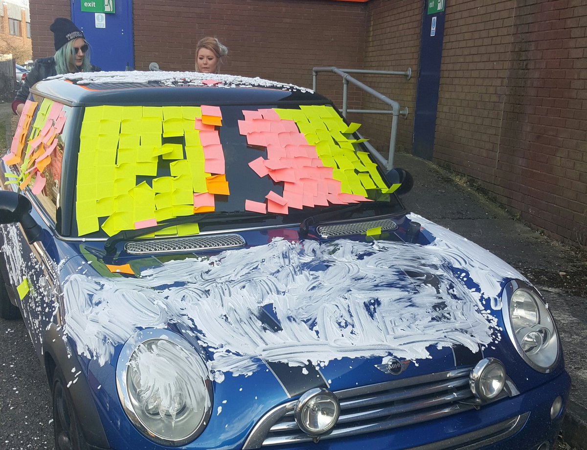 Nice new car Sam #friends #therangewarriors #rangecrew #prank