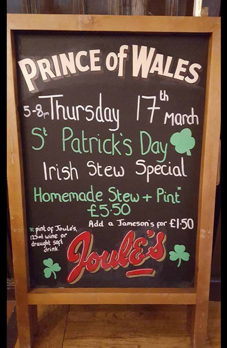 Prince Of Wales (@princeofwalesjb) on Twitter photo Don't miss our St Patrick's Day stew night special 🍀 <a href="/CongletonFood/">Congleton Food Fest</a> <a href="/amberw1990/">Amber Wilcock</a> <a href="/congletonpost/">Congleton Post</a> <a href="/CongletonChron/">Congleton Chronicle</a> Don't miss our St Patrick's Day stew night special 🍀 <a href="/CongletonFood/">Congleton Food Fest</a> <a href="/amberw1990/">Amber Wilcock</a> <a href="/congletonpost/">Congleton Post</a> <a href="/CongletonChron/">Congleton Chronicle</a>