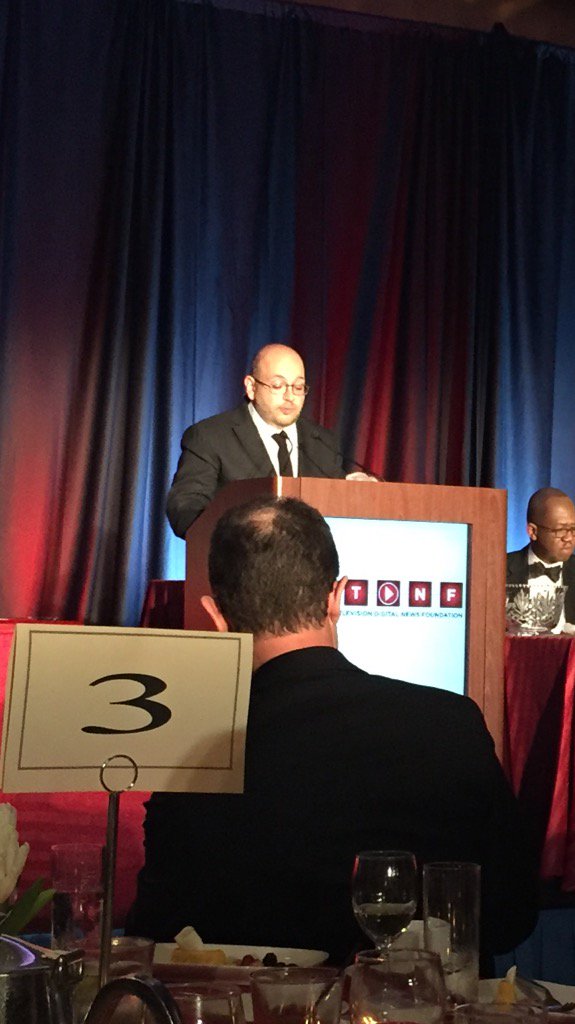 AndrewVrees's tweet photo. Congratulation to WAPO journalist Jason Rezaian on his First Amendment Award.  #rtdnf #freejasonrezaian https://t.co/pZZVKNUTvP