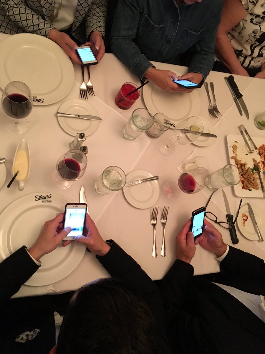 IamJeffreyBates's tweet photo. So much Twitter training still occurring between courses at dinner!! #ALTAsms #ALTAbsc https://t.co/mc7Oduv9lo
