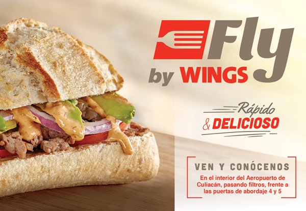 OMAPlaza's tweet photo. Haz una rápida parada en Fly by WINGS del Aeropuerto de Culiacán y disfruta de su deliciosa comida. https://t.co/YyLd8lfDCz