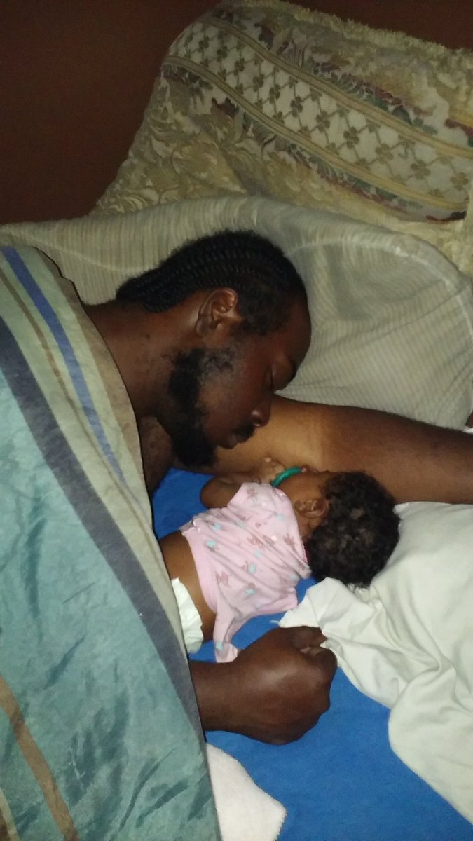 prouddparent's tweet photo. yep thats daddys lil baby this girl is spoiled rotten...but my babies taking a nap earlier...that bond unbreakable https://t.co/dRt4PgxrYe