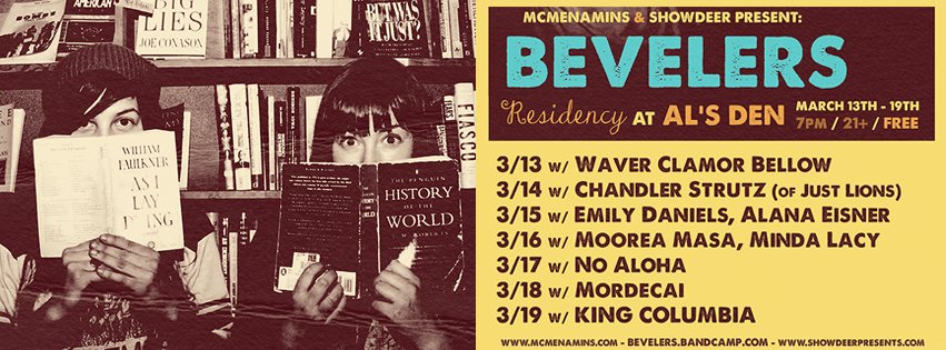 ShowdeerArt's tweet photo. @weareBevelers residency tonight w/ special guests Moorea Masa &amp; Minda Lacy! 7-10PM/21+/FREE! #pdxmusic https://t.co/PaENYaLCpT