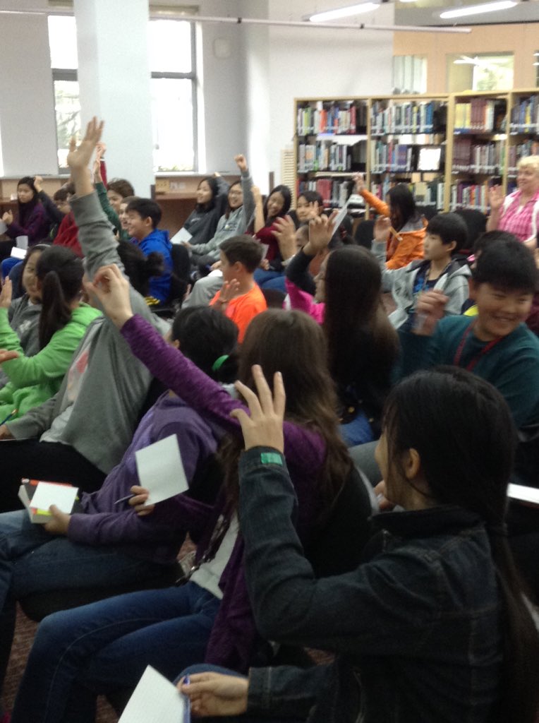 bboyer's tweet photo. #kwamealexander #sasvisitingauthors #6thhumanities #bookinaday https://t.co/tdFZWwuJl9