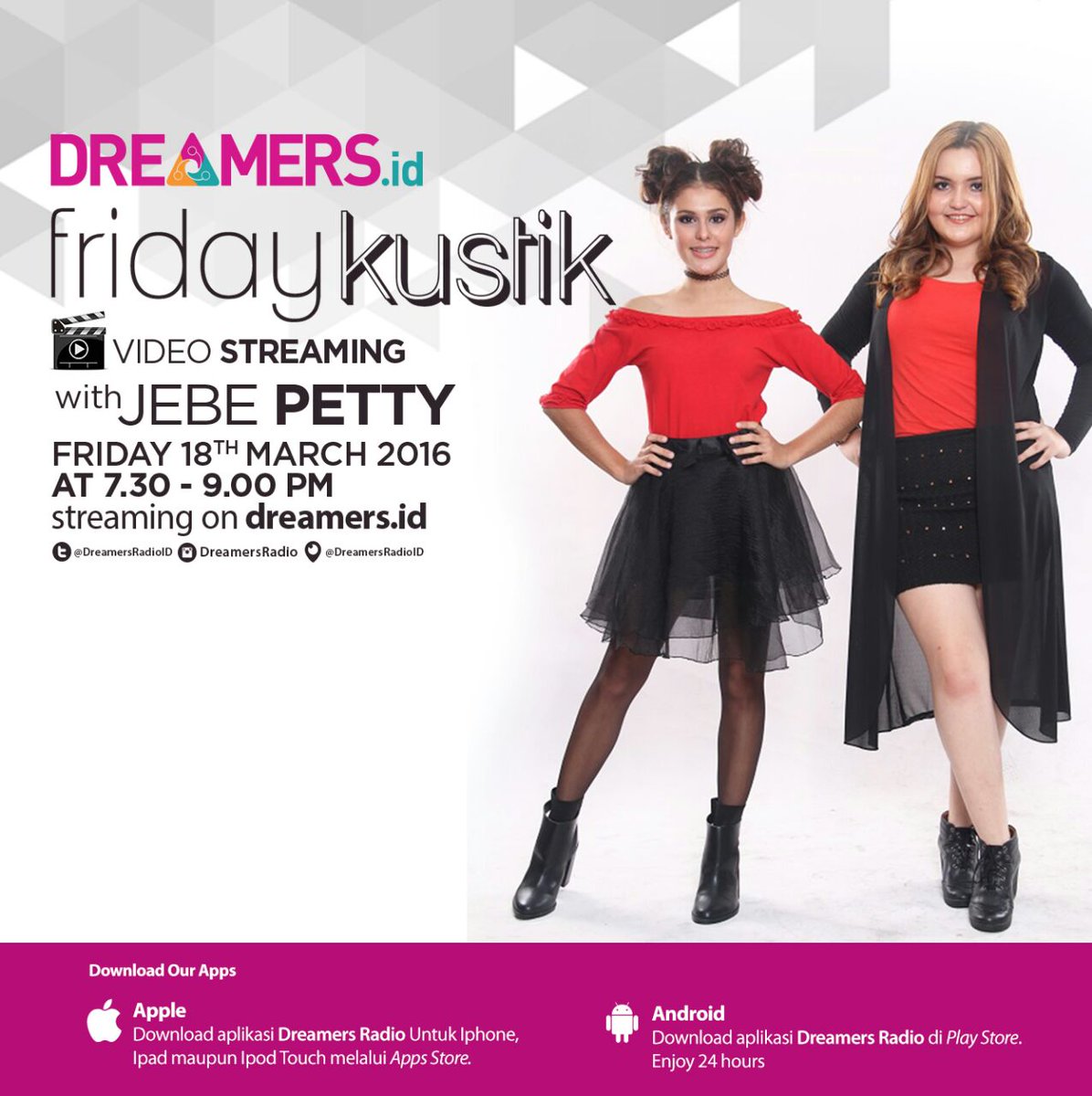 SMN_Channel's tweet photo. Besok malam jangan lupa juga, dengarkan @JEPEofficial di @DreamersRadioID mulai pkl: 19.30 WIB https://t.co/sPo9OH4j4e