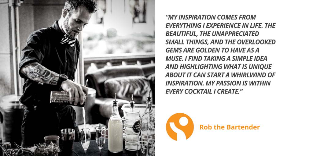 Today's featured #IndustryInsider isRob the #bartender at @blackhawkgrille in Danville, CA #InspiredByPassion