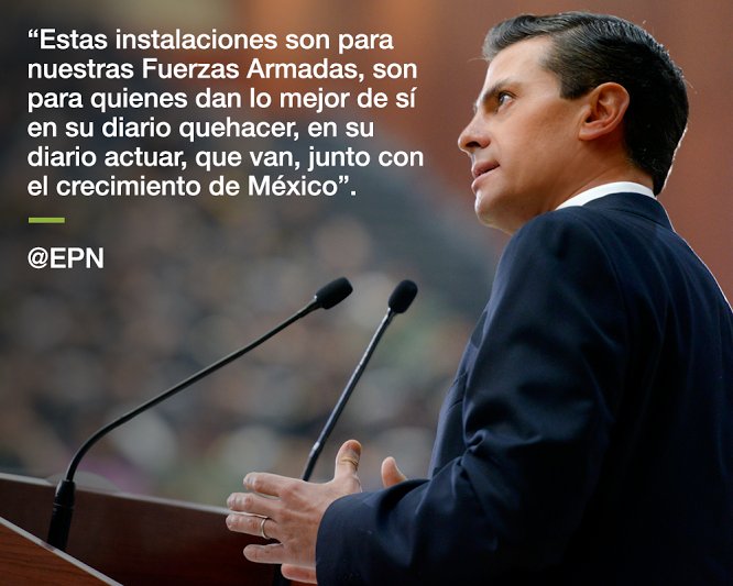 PresidenciaMX's tweet photo. Palabras del Presidente @EPN en la Inauguración del Centro Militar de Ciencias de la Salud. https://t.co/DEuo65f0we https://t.co/9Vi8B5YYm3