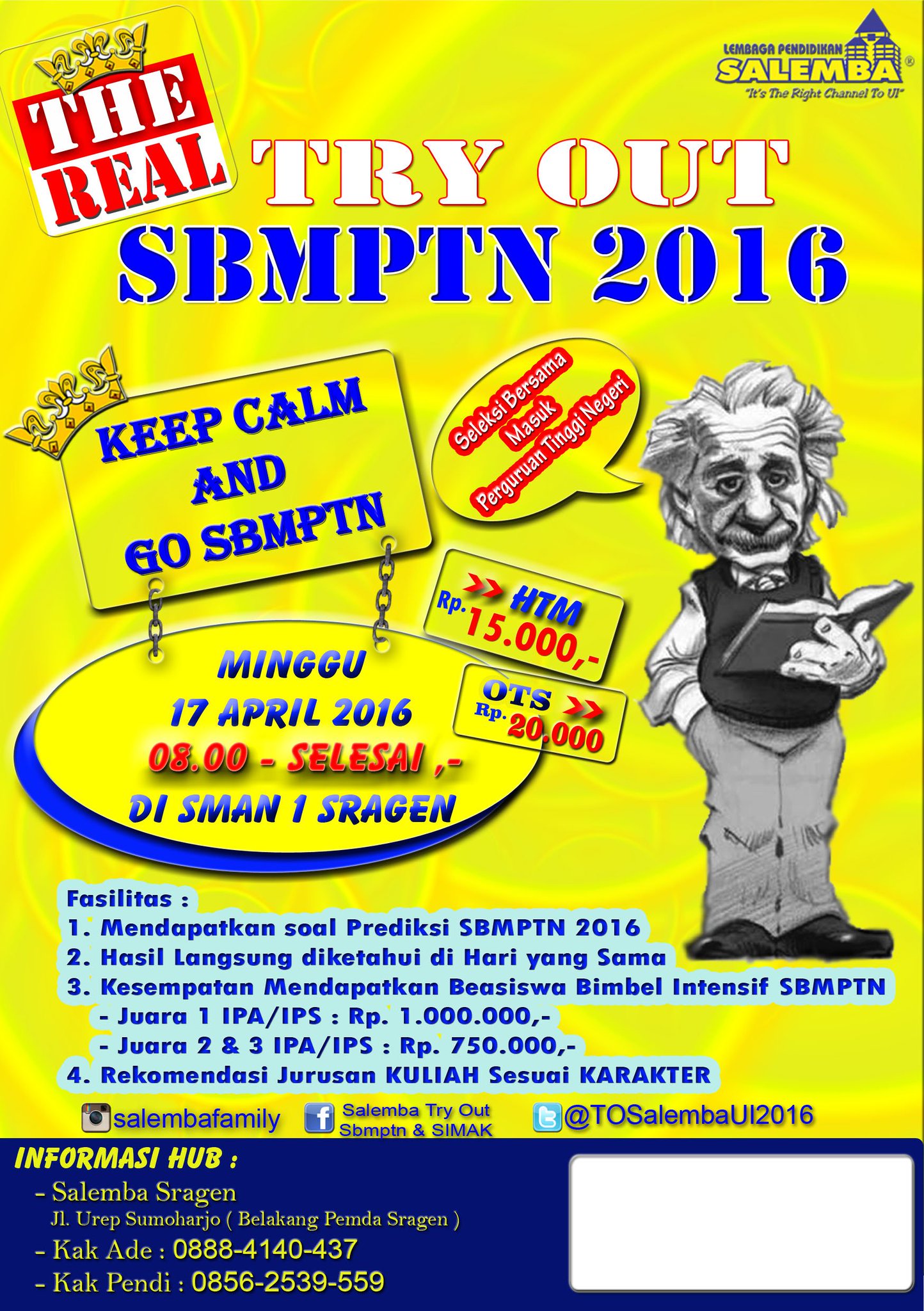 Bimbel Salemba UI on Twitter "Udah siap masuk PTN favorit Ayo test kemampuan mu ikuti Try Out Salemba tanggal 17 April 2016 SBMPTN