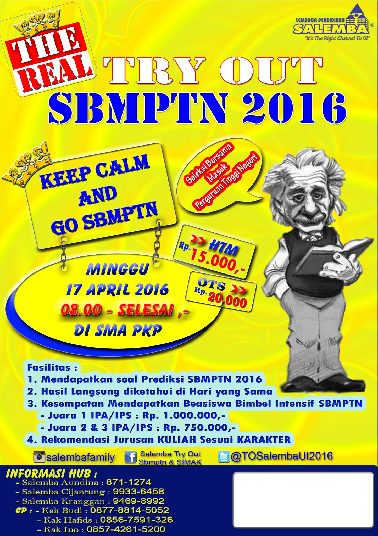 Bimbel Salemba UI on Twitter "Udah siap masuk PTN favorit Ayo test kemampuan mu ikuti Try Out Salemba tanggal 17 April 2016 SBMPTN