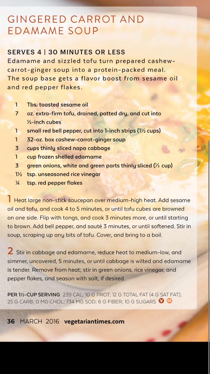 FitnessFigure's tweet photo. #musttryrecipe Gingered Carrot Edamame Soup #carrotgingeredamamesoup #vegetariantimes #eatcleanlooklean #FitAngel https://t.co/aMo1kiTfQV