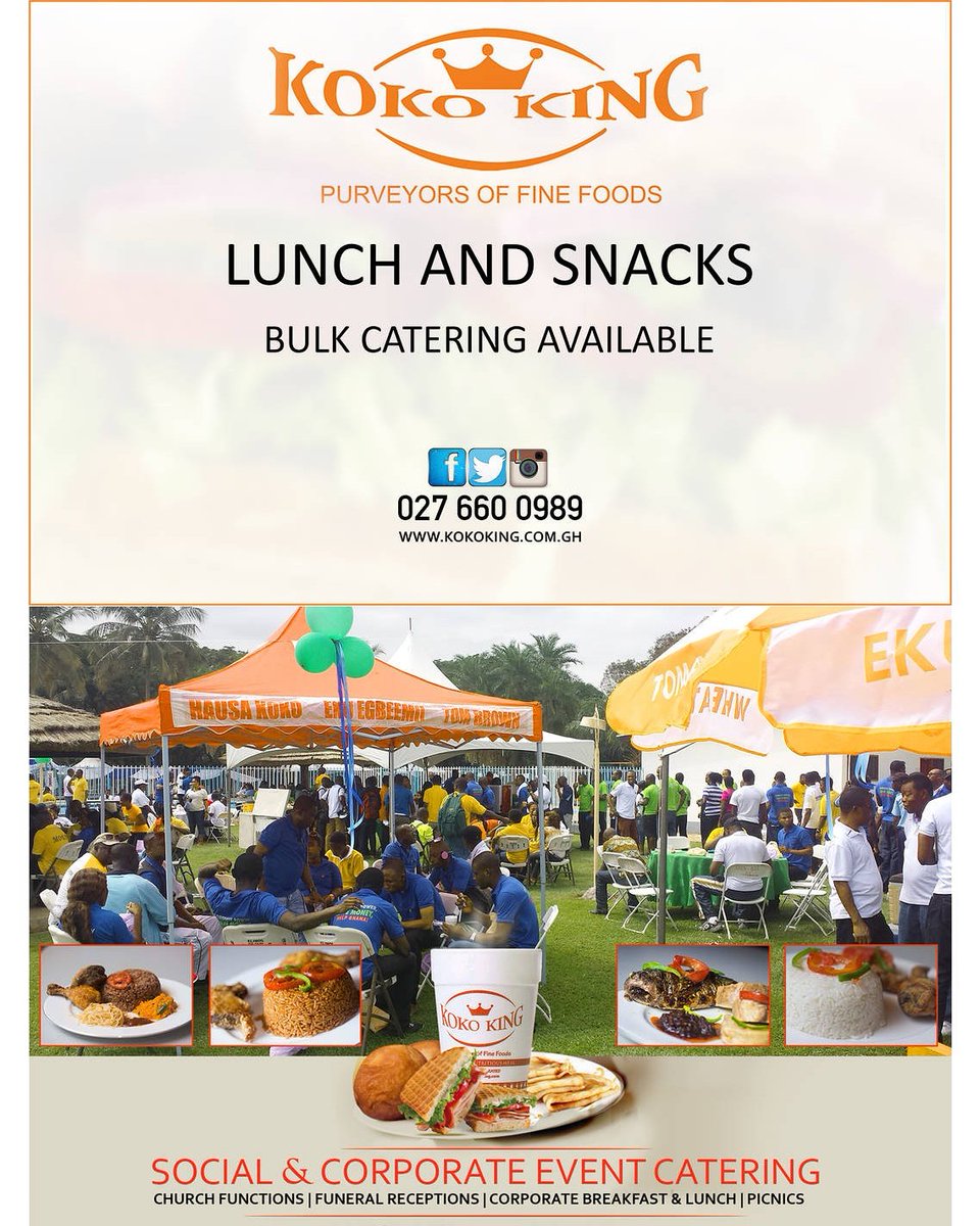 Let's get U sorted this Easter!
#KokoKing #snacks #churchconventions #politicalEvents #lunch #EventsCatering #Ghana