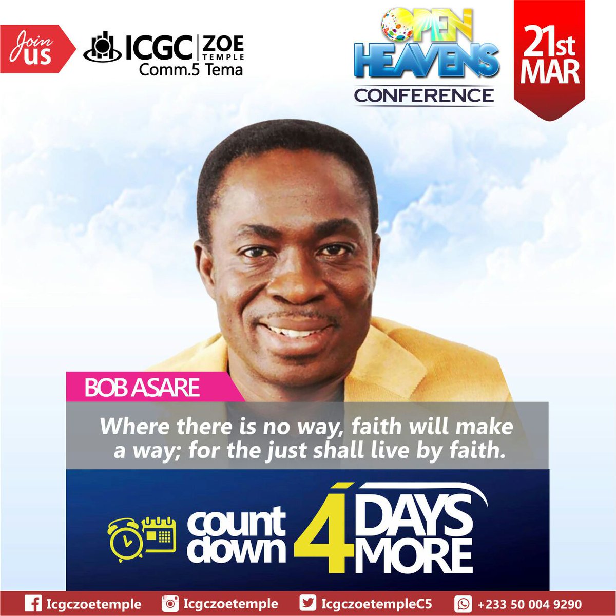 icgczoetempleC5's tweet photo. Cant wait for the heavens to be opened on us mightily.
#4daysmoretogo
#ZOEOHC16 https://t.co/HlGmCOnIXz