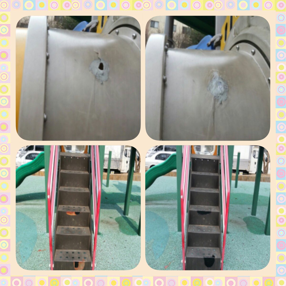 <꿈나무 어린이 놀이터>와 <주산도 어린이 놀이터>의 조합놀이대가 손상되어 정비했습니다. 아이들의 왕성한 호기심은 위험을 가리지 않지요? 어른들 역시 왕성한 주의력을 발휘해야겠습니다. *^^* #성남시