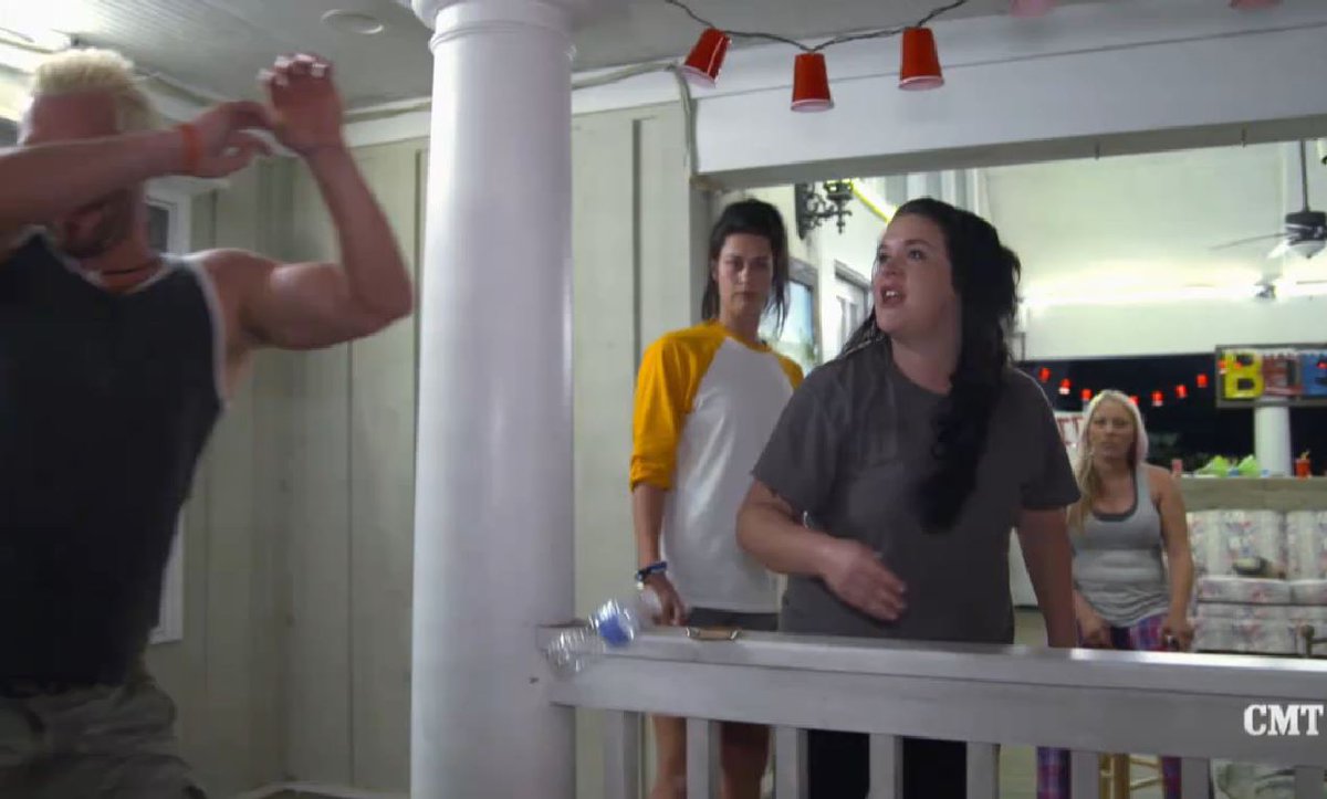 CMT's tweet photo. #PartyDownSouth meets Lartha on tomorrow's new ep! Get a glimpse of her: https://t.co/qwh49fOBsb 😤🍻 @LaurenAshWhite https://t.co/U4tIs2BjpA