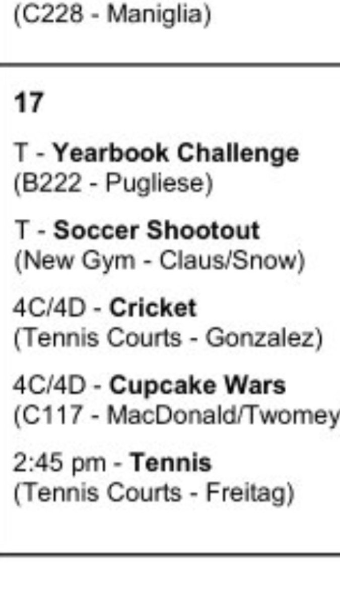 EVENTS TOMORROW! Keep the momentum going!!!