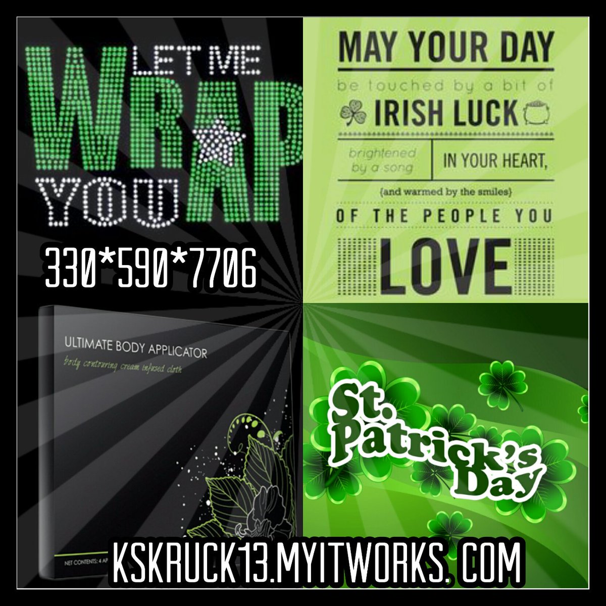 Itworks87's tweet photo. #itworks  #saintpatricksday #$20wraps https://t.co/6sgdLexzom