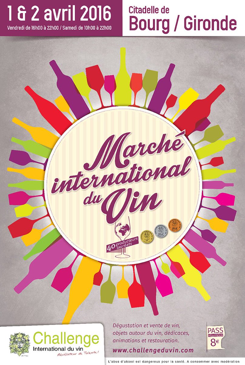 lagendaduvin's tweet photo. Marché International du Vin de la Citadelle de Bourg les 1er et 2 avril pour fêter les 40ans https://t.co/rvOuOIDb01 https://t.co/JixD1fTyVT