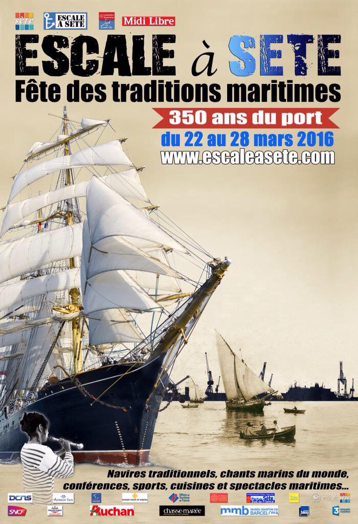 J-6 : Escale à Sète, la fête des traditions maritimes.  #sète @EscaleASete2016 <a href="/TourismeSete/">Tourisme Archipel de Thau Destination Méditerranée</a> @Thau_agglo <a href="/LaRegionLR/">La Region Languedoc Roussillon</a>