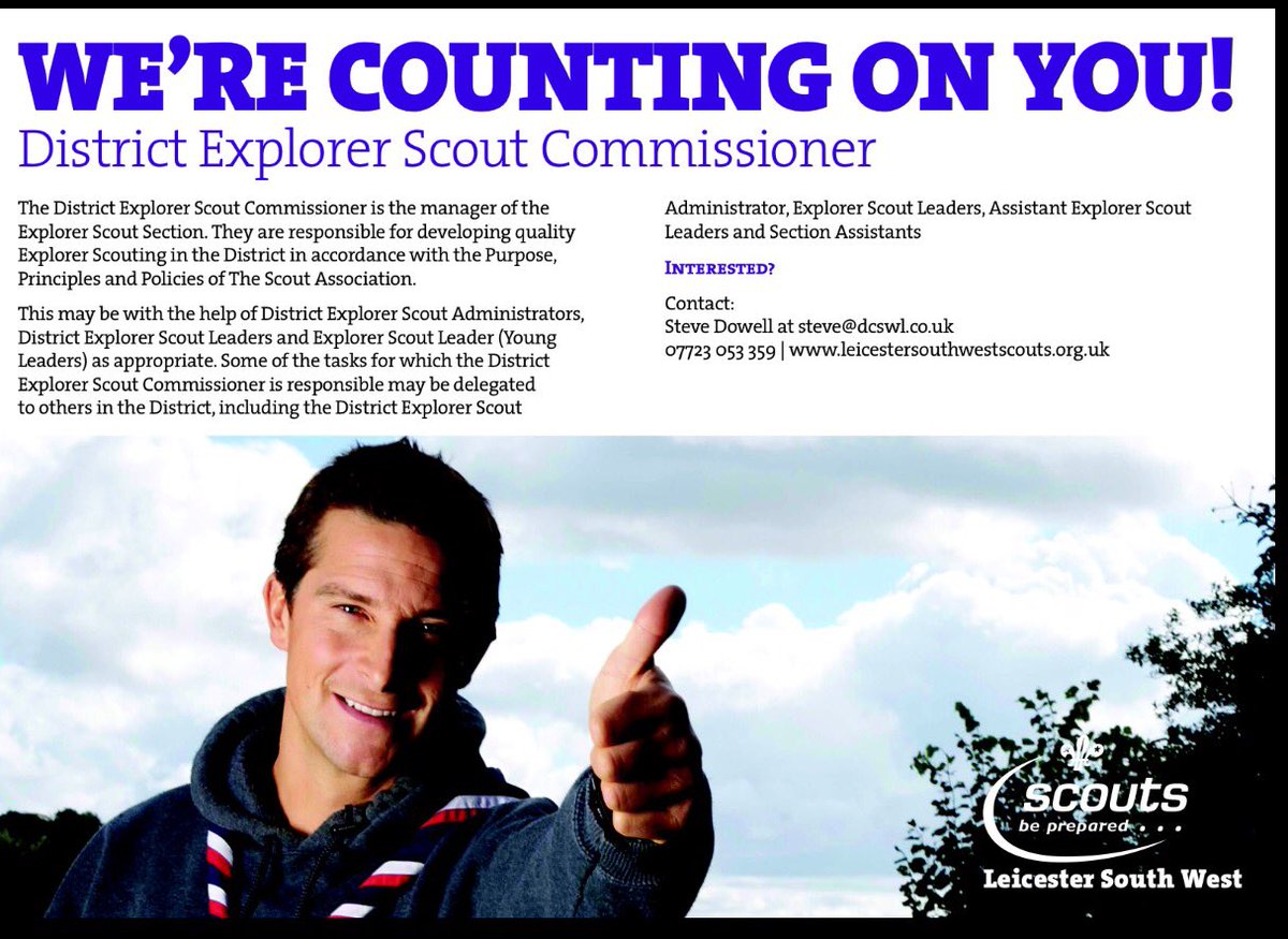leicsSWscouts's tweet photo. Exciting role alert! Could this be you? Are you looking for a new challenge? Register your interest by 25th March https://t.co/yGV0owSCFK