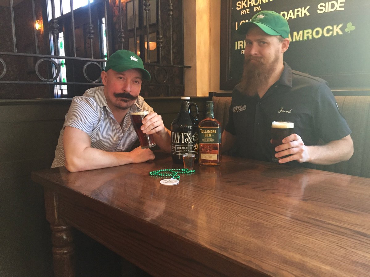 TaftsBrewingCo's tweet photo. Today we have $2.50 Irish Shamrock Red Ales &amp; $2.50 shots of Tullamore Dew. Nellie's Tap Room opens at Noon. https://t.co/plnoa5z2uf