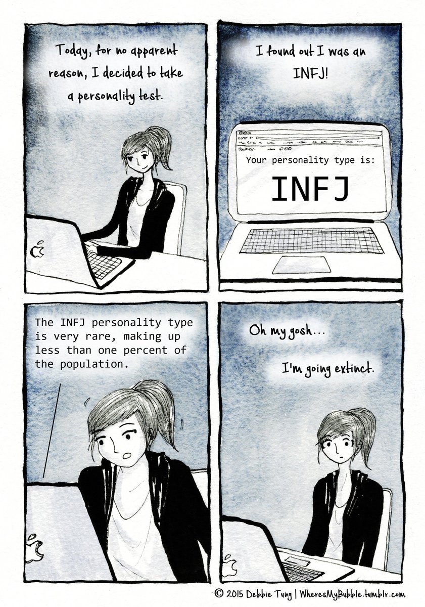 Sharing an old comic for my first tweet! #art #comic #introversion # introvert #infj #drawing, image size:841x1200