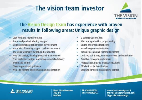 VisionDesing's tweet image. Build up your business with The Vision team!