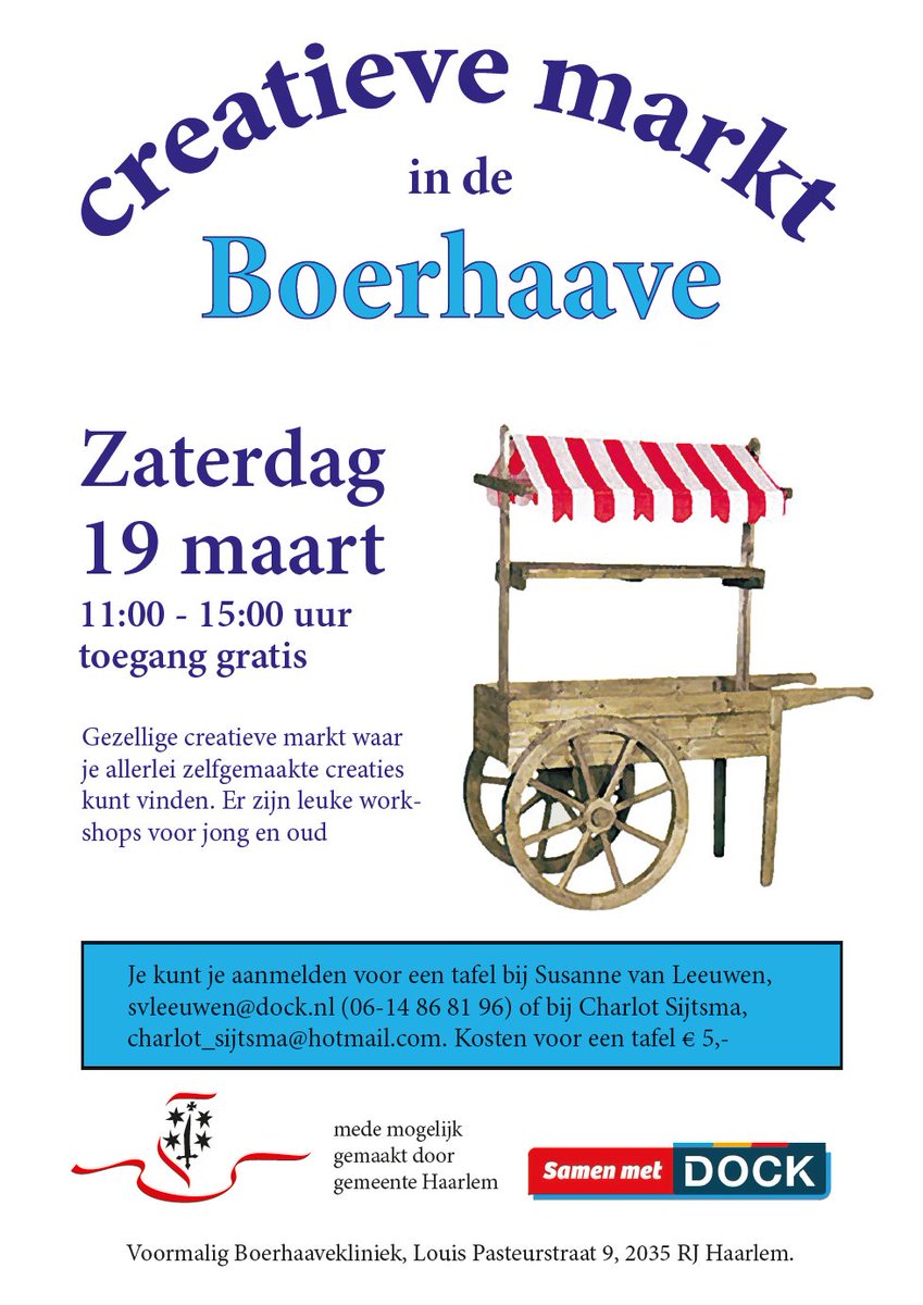 Nog 2 dagen tot de creatieve markt! Hier vind je originele creaties, workshops en gezelligheid. Ook voor de kids!