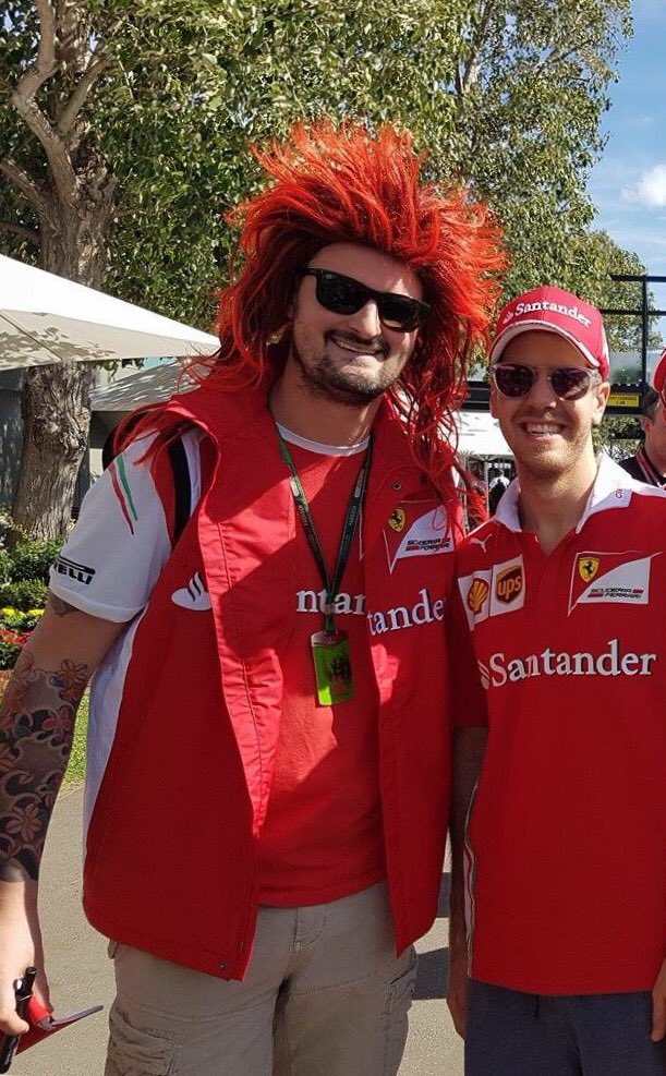 Ferrarikid1's tweet photo. Here he is guys @FansOfSebVettel @SFCMelbourne @ScuderiaFerrari @ausgrandprix https://t.co/8so9gYeB0P