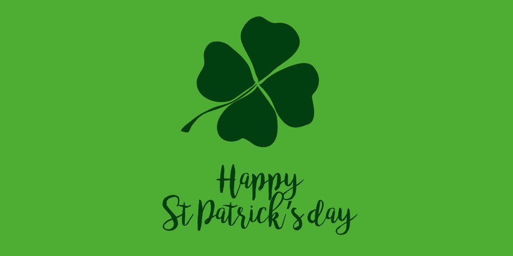Wishing everyone a happy #StPatricksDay, may the luck of the Irish be with you! 🍀
