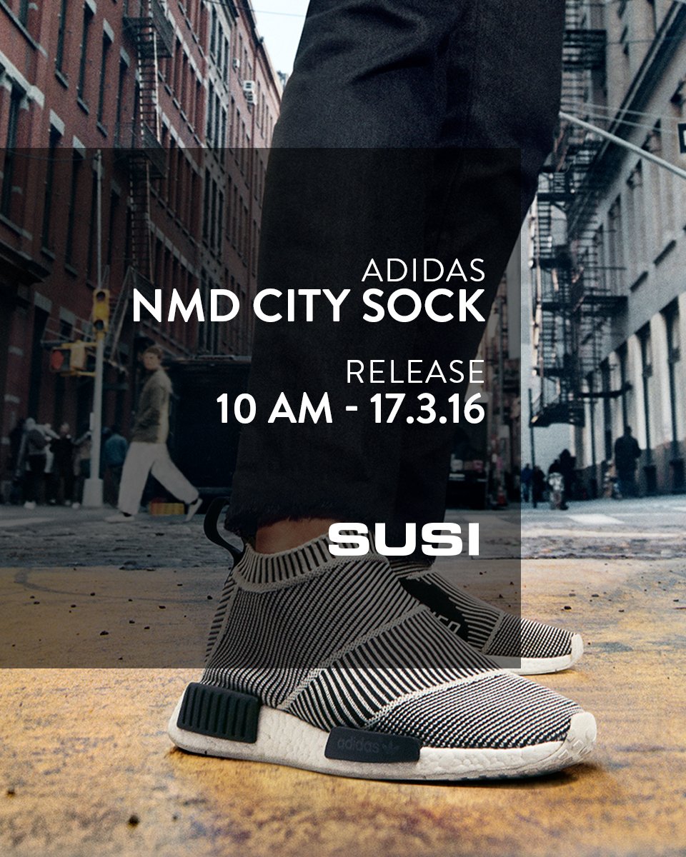 On Footadidas NMD City Sock Primeknit Black Adida.