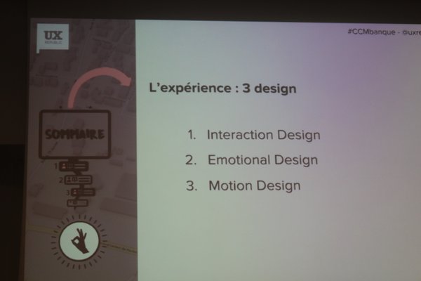 CreativLinkFR's tweet photo. L'experience gagnante passe par 3 designs : Interaction, emotional et motion design #CCMBanques #UX via @UXRepublic https://t.co/VnrNgeItmc
