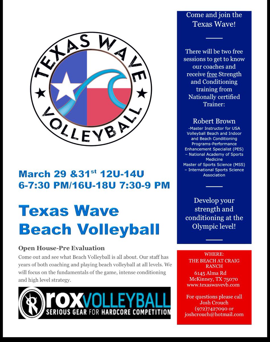 TexasWaveVB's tweet photo. Open House Info: 
#CatchTheWave #TexasWaveVB https://t.co/d0WPpBqaNJ