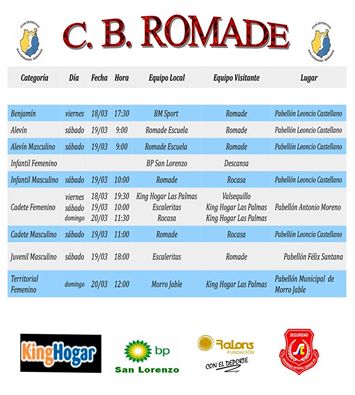 Partidos fin de semana 18, 19 y 20 de marzo.