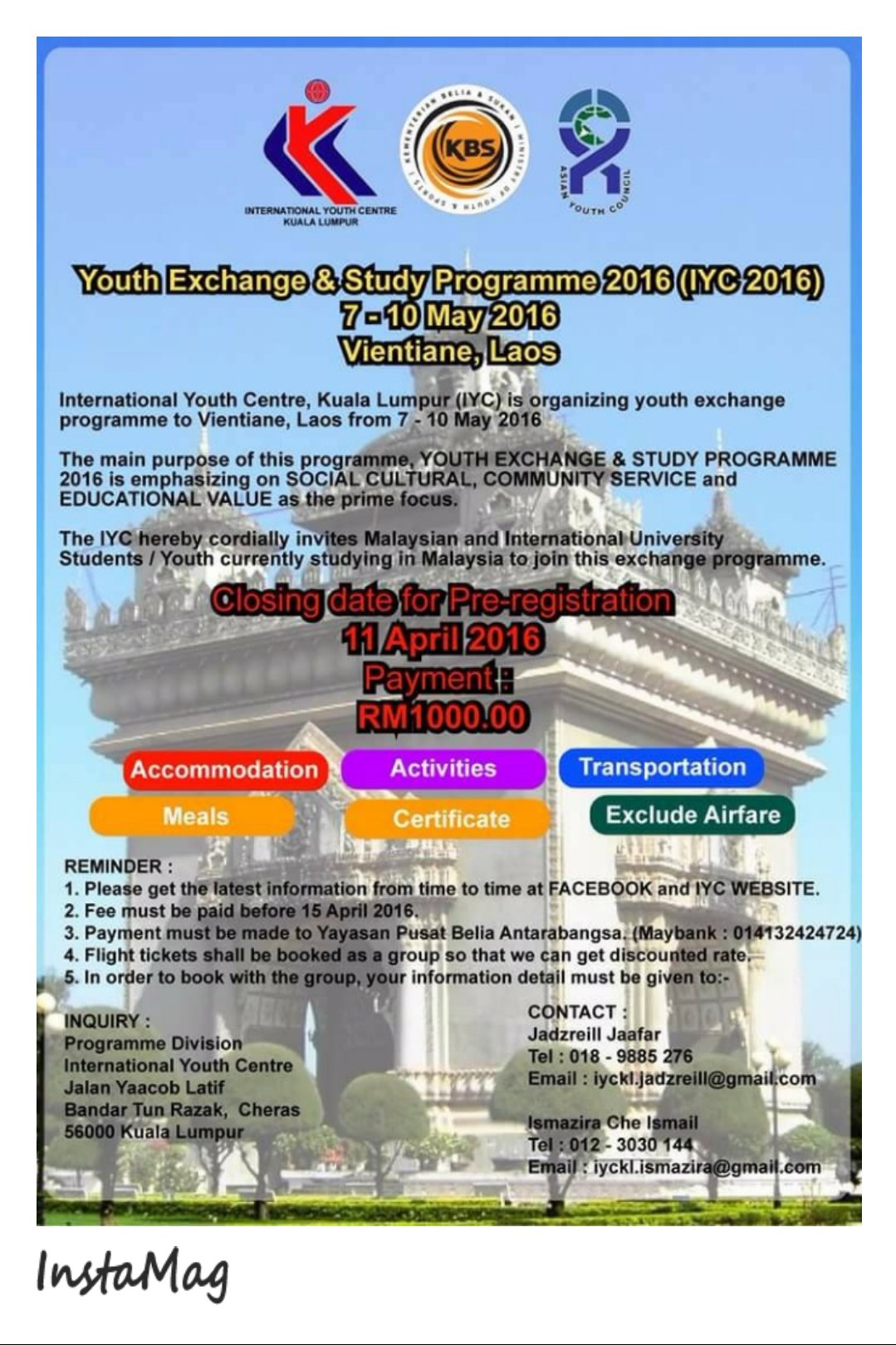 Iyc On Twitter Hello Guys Come Join Us Youth Exchange Study Programme Is On 7 10 May 2016 At Vientiane Laos Https T Co Fivbejmrzb
