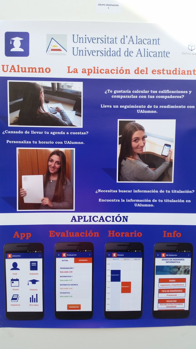 UAlumno_app's tweet photo. Participando en el concurso de Datos Abiertos de la Universidad de Alicante. @UAdatos https://t.co/R1DwvBFPwe