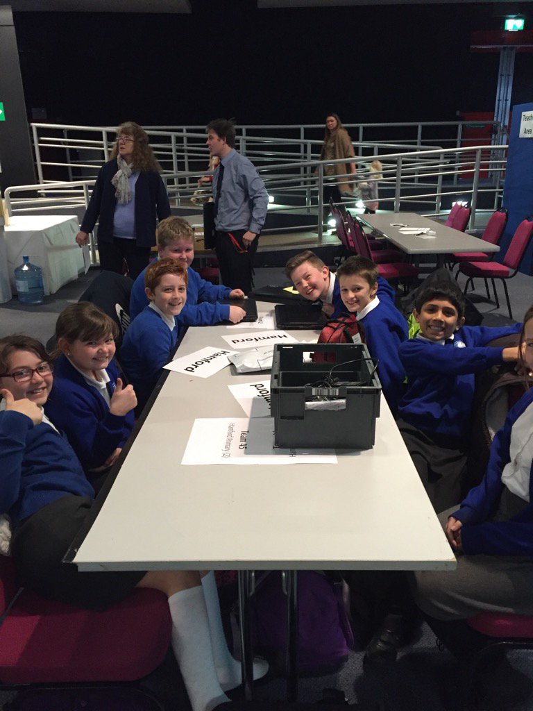 HamfordPrimary's tweet photo. Our @HamfordPrimary coding team at BT Adastral for the UK National CoSpace National Finals. #engage #inspire https://t.co/DVpeLqr7Qd