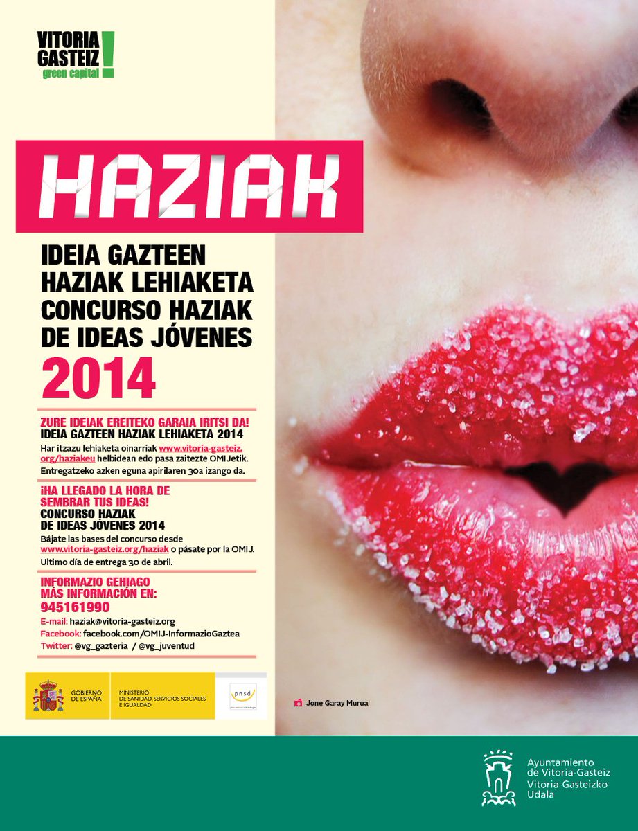VGgaztea's tweet photo. Ideia gazteen lehiaketa 2016!
Laster zabalduko dugu aurtengo kartela, deialdia, zuen zalantzak entzuteko belarriak.. https://t.co/FjZveCJot9