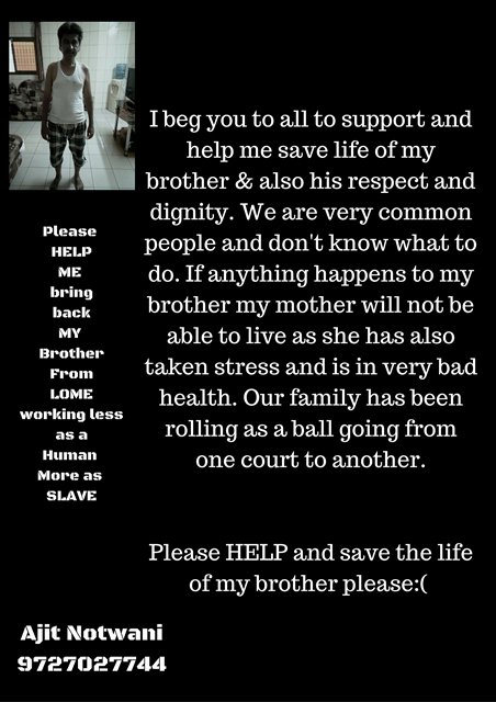 cretafoundation's tweet image. Help @ajit22445 bring back his brother  @MEAIndia  #humanlabor #SOS @abpnewstv @MEAQuery @HCI_Accra Kindly HELP Him