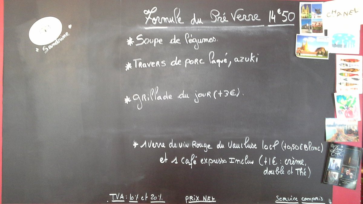 LePrVerre's tweet photo. Formule midi du Pré Verre à 14,50 € N'hésitez pas à reserver votre table au 0143545947 ou sur internet. Bon appetit! https://t.co/gXORqnr8B6