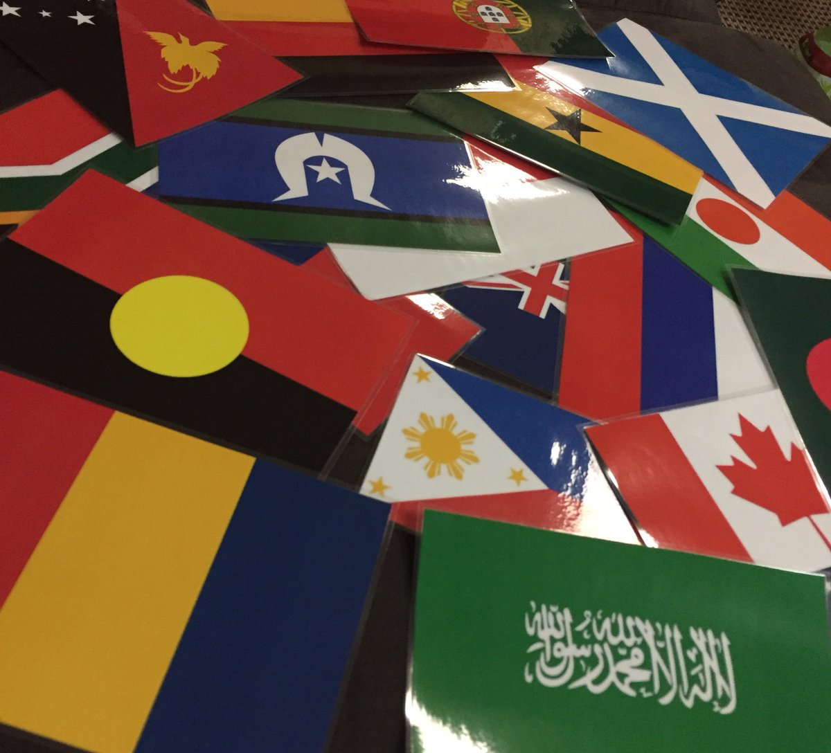 carolinewoolias's tweet photo. 279 flags of varying sizes ready to go for #HarmonyDay celebrations tomorrow #DiversityGoesWith @ACTEducation https://t.co/1C5g6gmncm