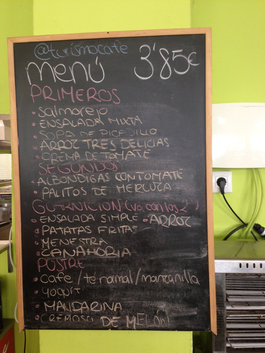 turismocafe's tweet photo. Menú del día 17 de marzo por sólo 3,85€ https://t.co/koZjNLs3ui