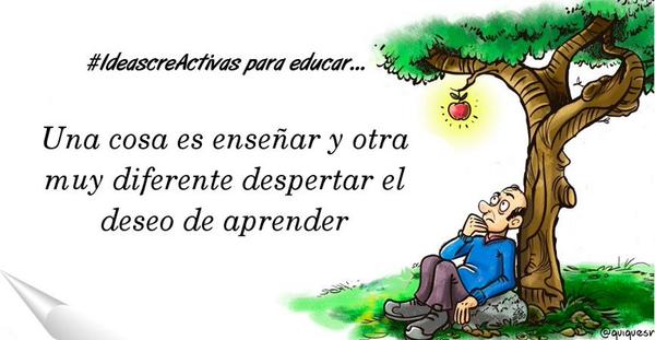 Una cosa es enseñar y otra muy diferente despertar el deseo de aprender.
#MásEF #EF1hDiaria