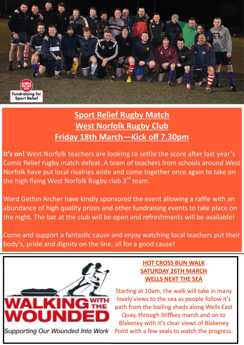 Bacon_Co_Uk's tweet photo. Two fabulous charity events taking place featured in our magazine last night..@WestNorfolkRUFC #SportRelief https://t.co/VGdjMsAApG
