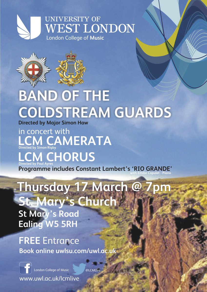 EmilieCapulet's tweet photo. Playing Constant Lambert's 'Rio Grande' with @ColdstreamBand and @LCMLive Camerata &amp; Chorus! Can't wait for tonight! https://t.co/acSF29y9EO