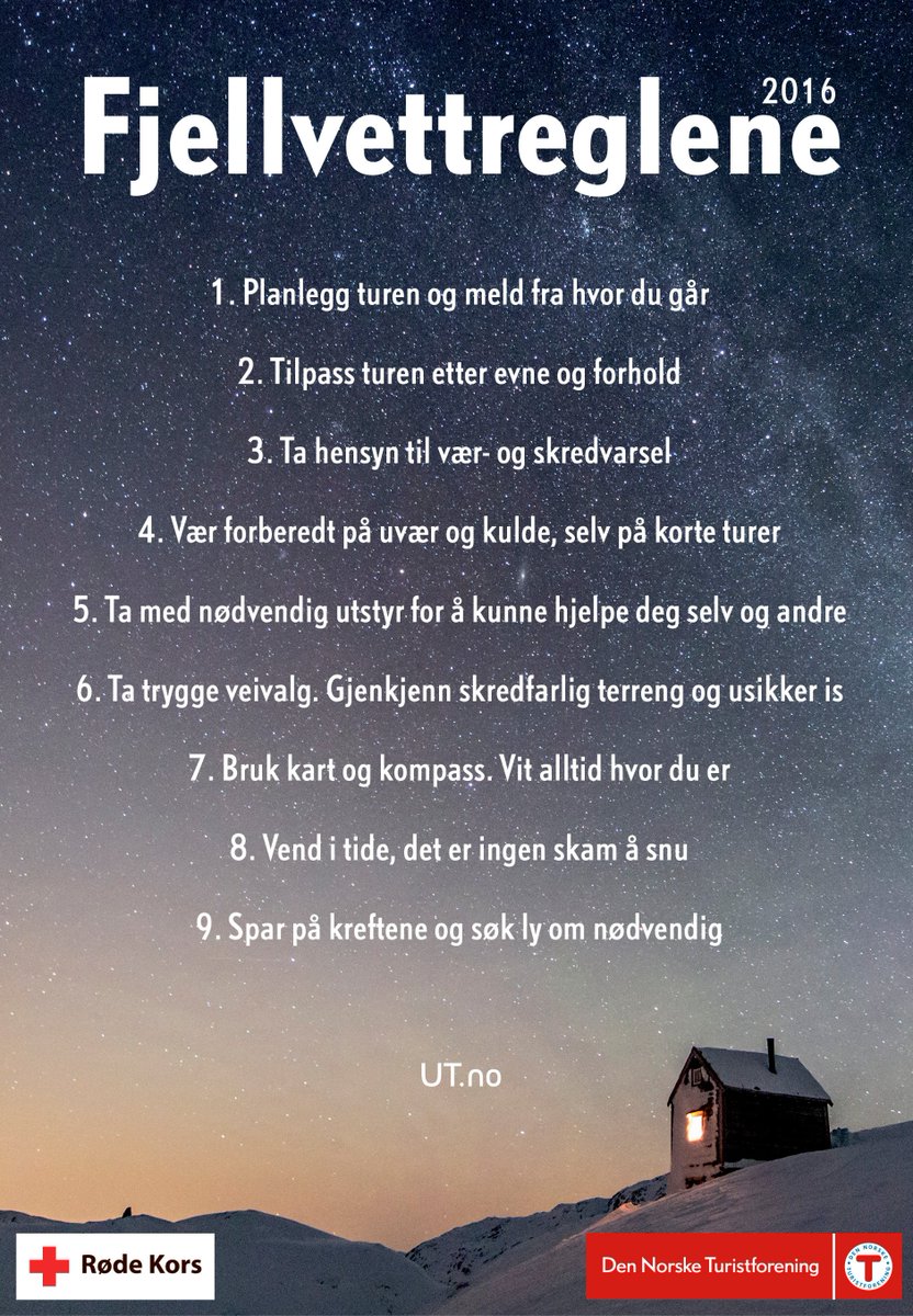 Påsken nærmer seg med stormskritt. Har du gjort deg kjent med de nye #fjellvettreglene?