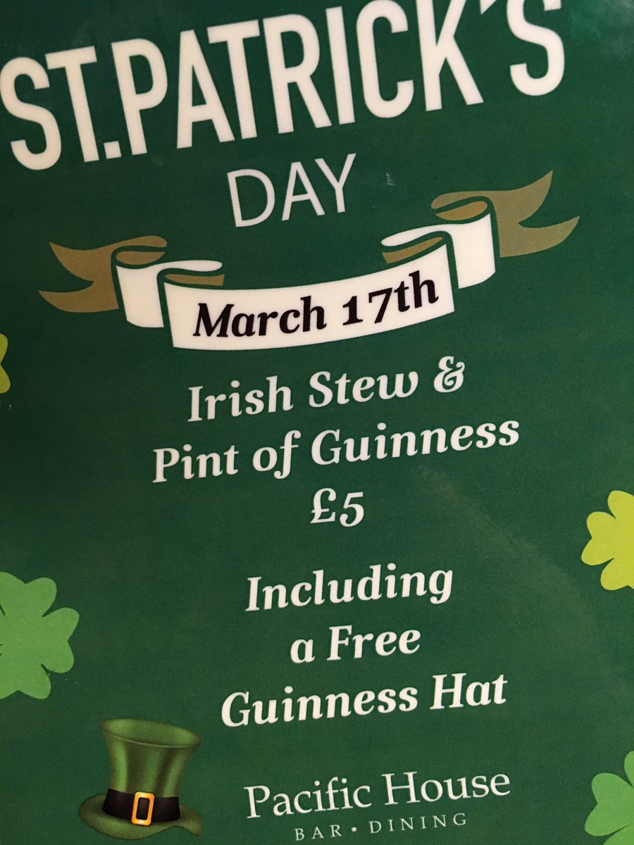 Happy St Patrick's Day to all our Irish followers! Why not celebrate here at Pacific House 🍀💚 #StPatricksDay