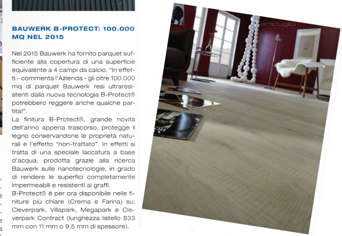 EdilpugliaSrl's tweet photo. #Bauwerk con il suo trattamento #BProtect nell'ultimo numero #TileItalia di @MaterialiCasa - https://t.co/1AAmBjq0eJ https://t.co/dv9znR1xTT