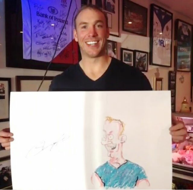 Live_Drawing's tweet photo. My cartoon of @StephenFerris6,  @AndrewMaxwell11 and Brian McLaughlin, formerly of @UlsterRugby and @irishrugby. https://t.co/4bB18Nxj9T